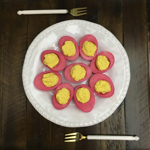 Pink Deviled Eggs